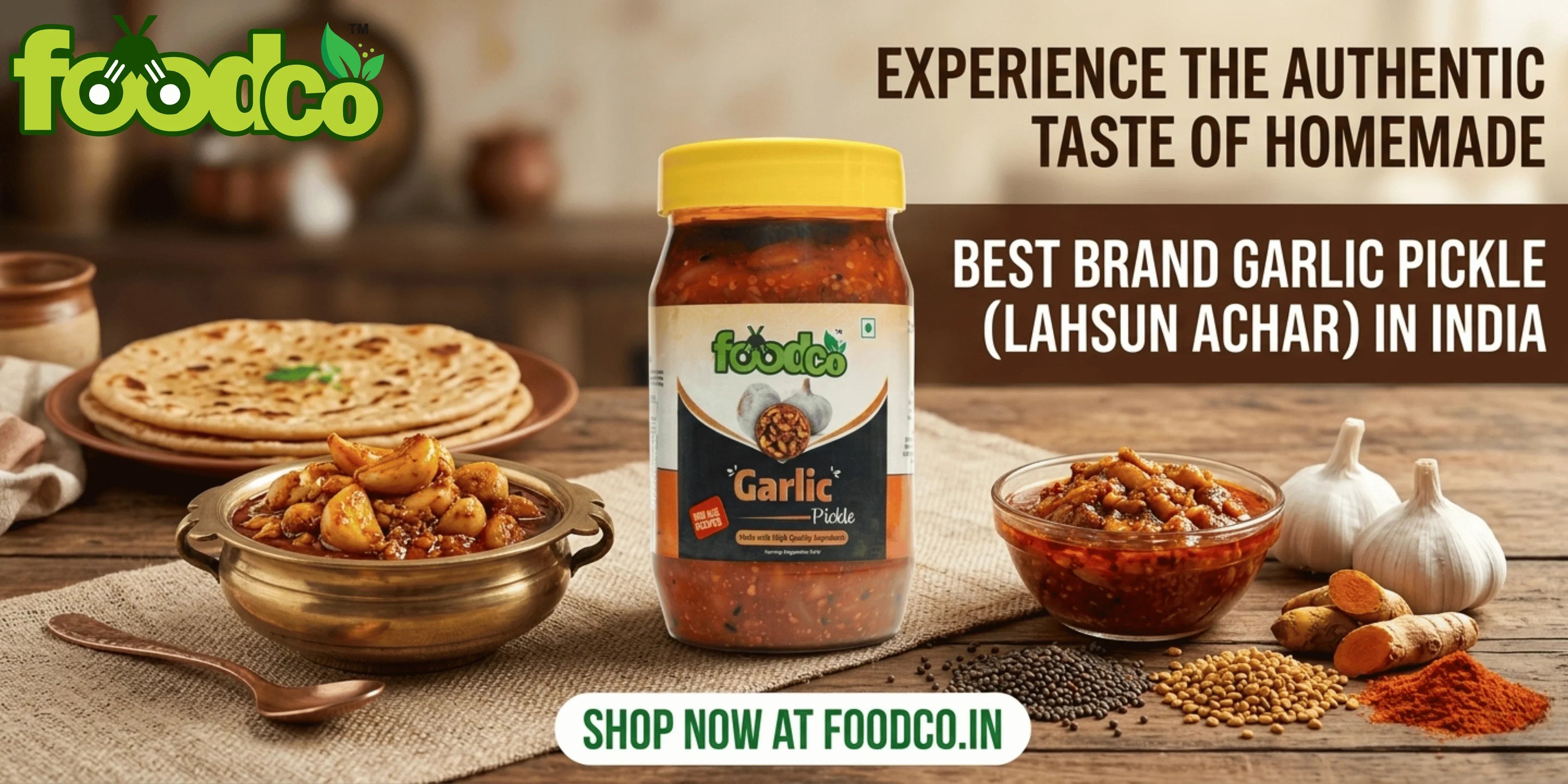 Best Brand Garlic Pickle (Lahsun Achar) in India | Foodco