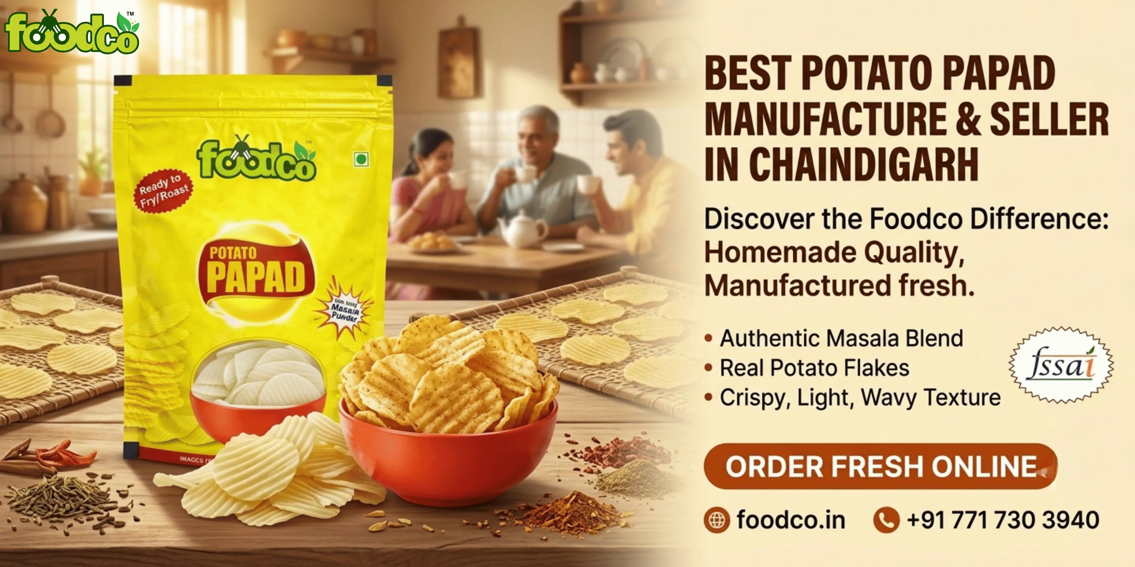 Best Potato Papad Seller & Manufacturer in Chandigarh  Foodco 