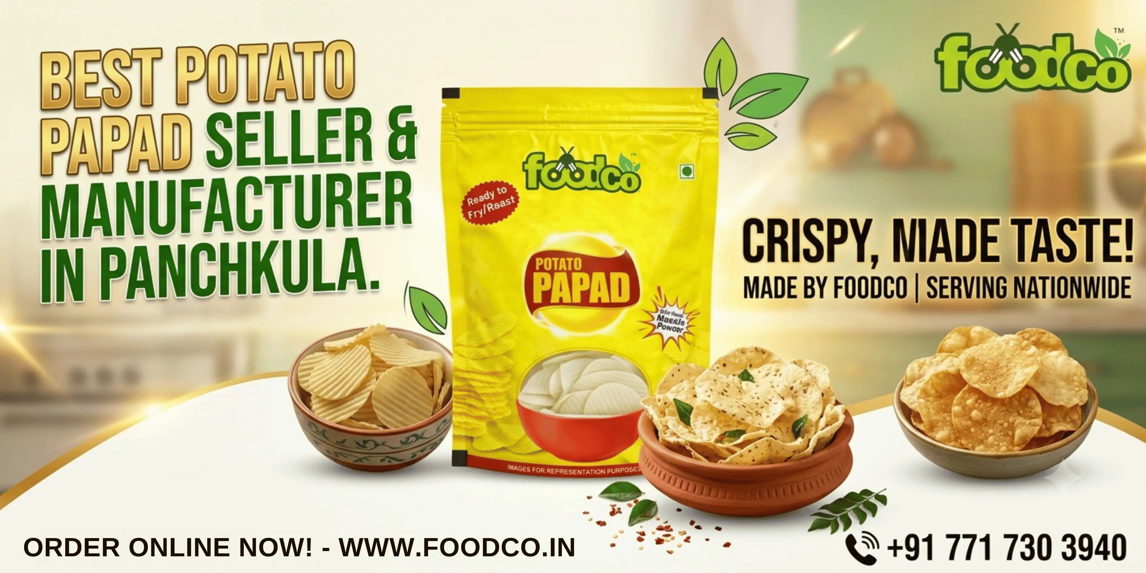 Best Potato Papad Seller and Manufacturer in Panchkula | Foodco