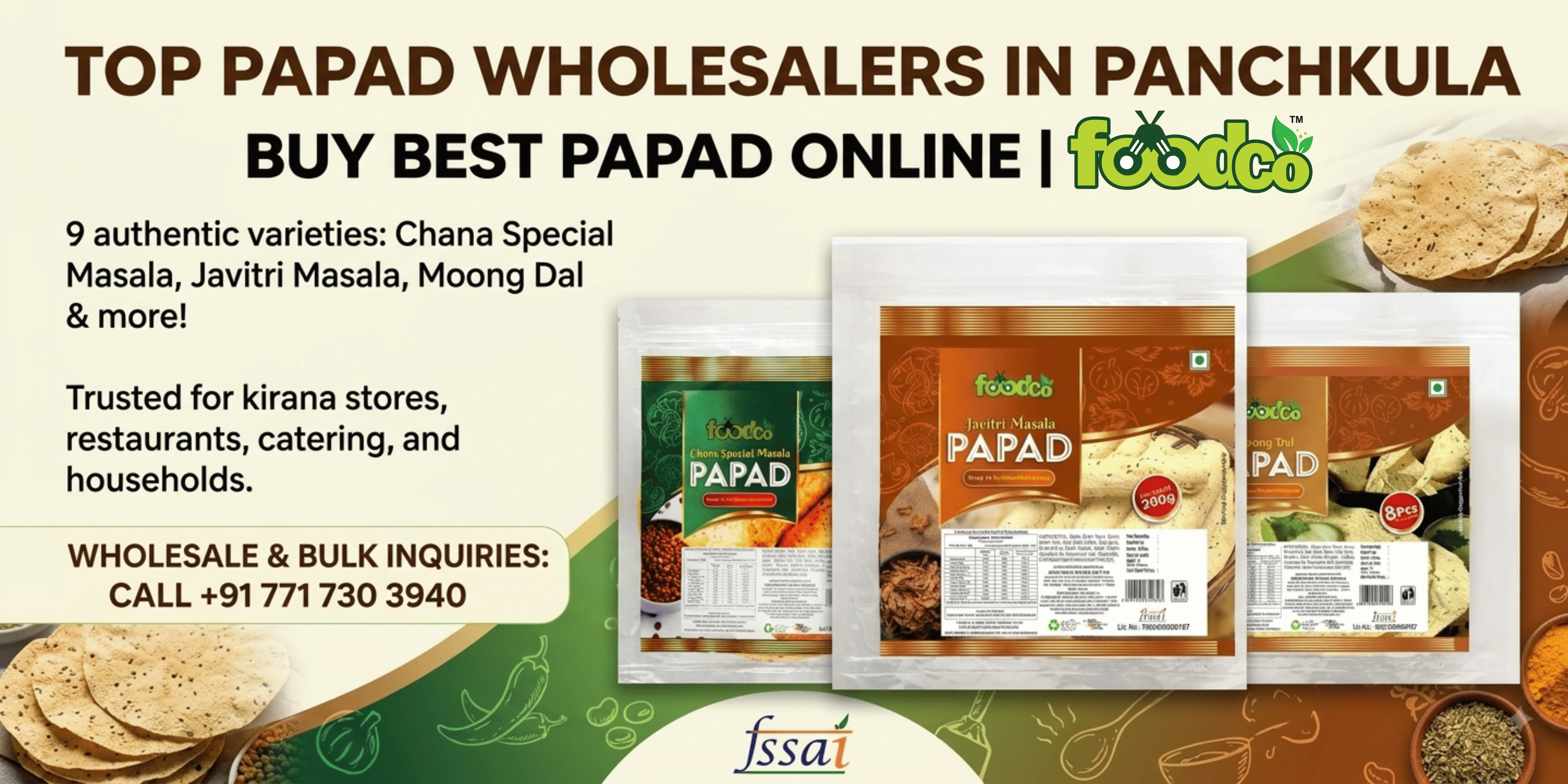Top Papad Wholesalers in Panchkula | Buy Best Papad Online Foodco