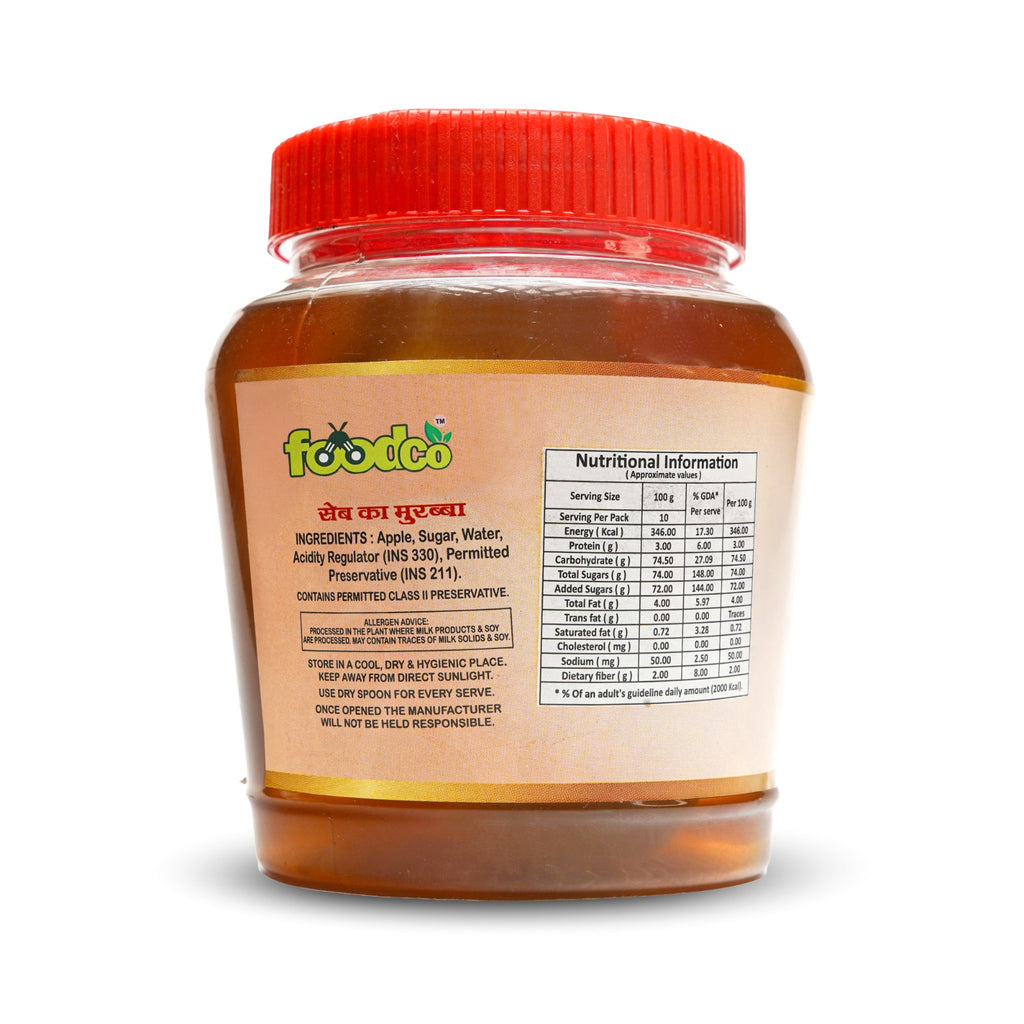 Jar of food with a red lid and visible label on a white background